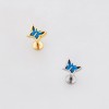BUTTERFLY CHARM THREADLESS LABRET SET 316L SURGICAL STEEL BUTTERFLY CHARM THREADLESS LABRET SET 316L SURGICAL STEEL
